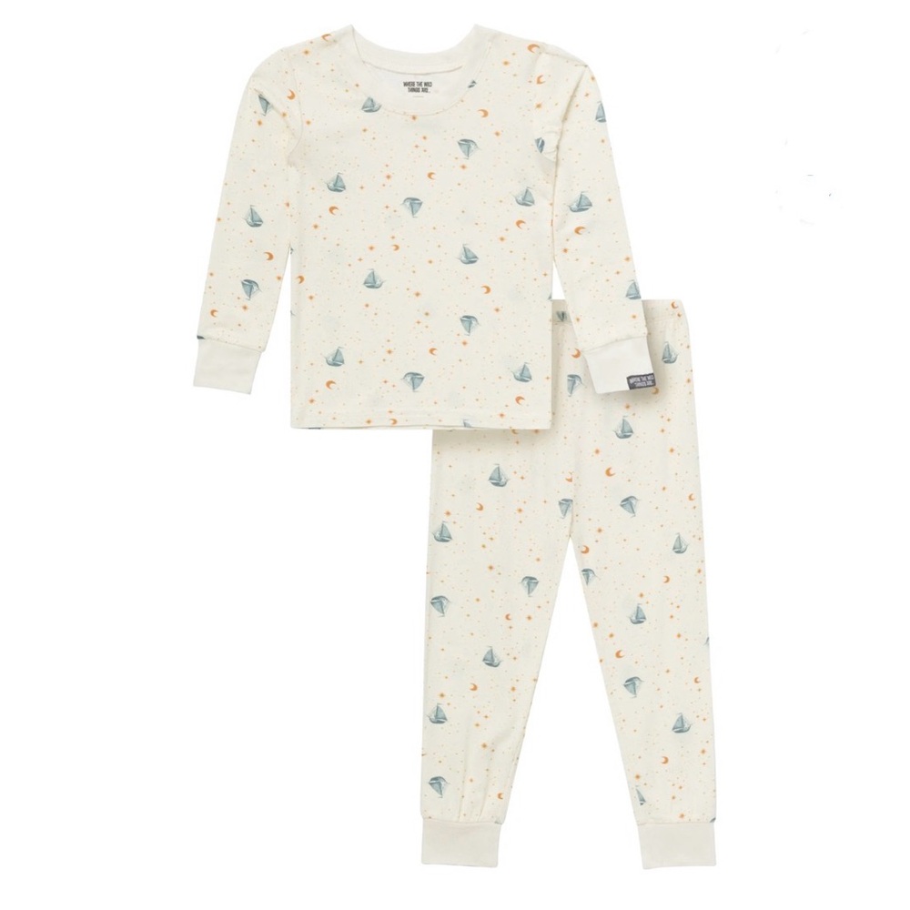 Kids Modern Moments by Gerber Where The Wild Things Are White Long Sleeve PJ Set